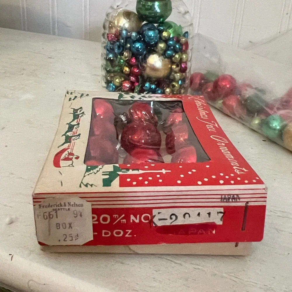 Lot Japan Mini feather tree Glass Ornaments